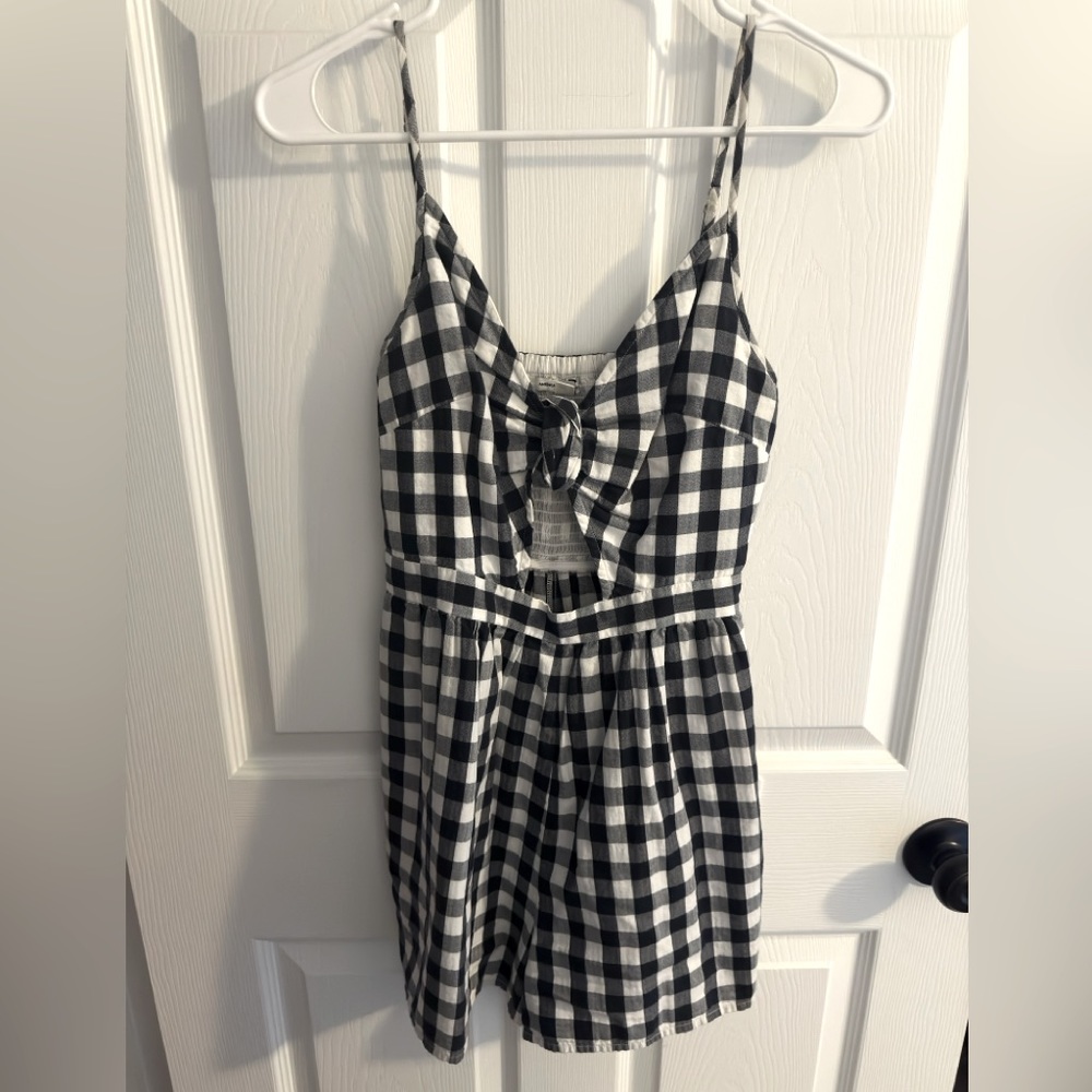 American Eagle Plaid Romper